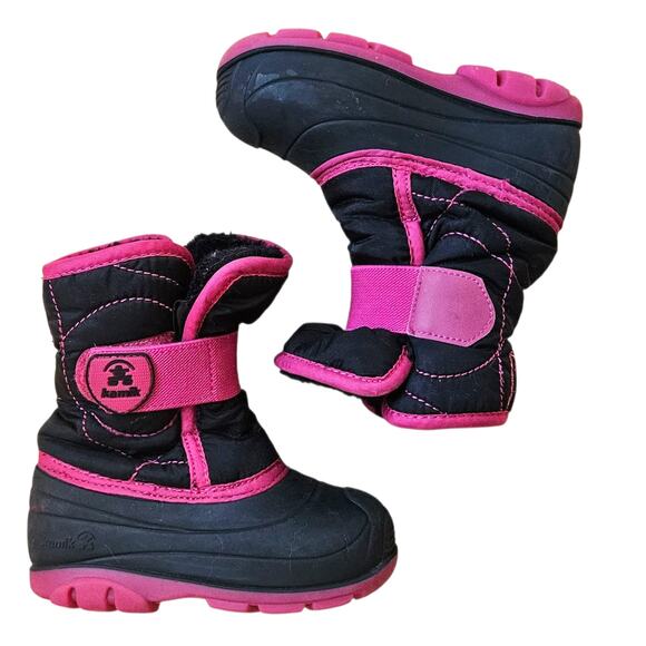 Kamik Snowbug Winter Snow Boots Pink Black Toddler Girl 8 - Picture 6 of 7
